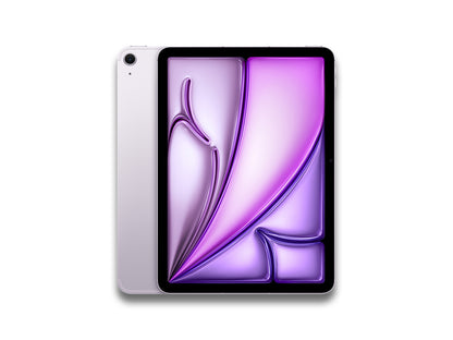 Pink iPad 11 with colorful display on a white background