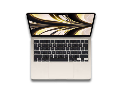 Laptop with a black keyboard on a white background