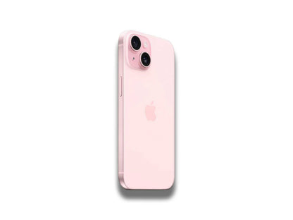Pink smartphone on a white background