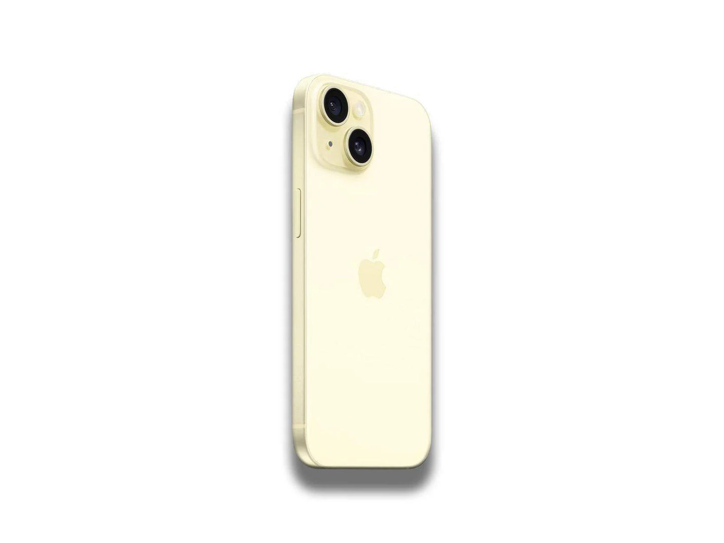 Yellow smartphone on a white background